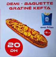 Demi Baguette gratiné kefta