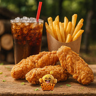 x3 crunchy pièces avec frites et boisson