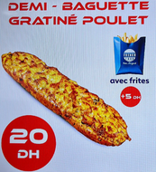Demi Baguette gratiné poulet