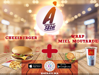 Menu Duo Mabrouk Wrap Miel Moutarde