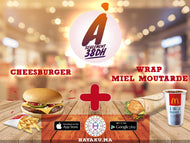 Menu Duo Mabrouk Wrap Miel Moutarde