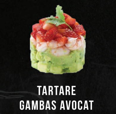 Tartare gambas avocat