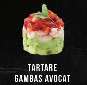 Tartare gambas avocat