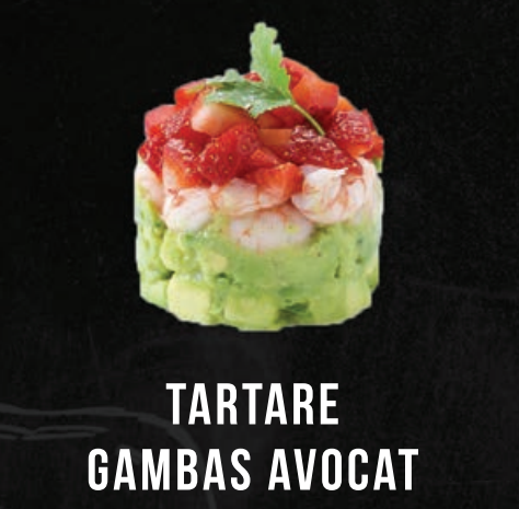 Tartare gambas avocat