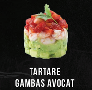 Tartare gambas avocat
