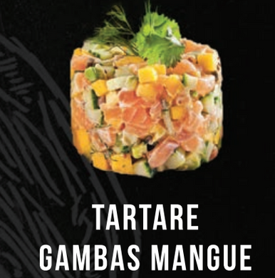 Tartare gambas mangue