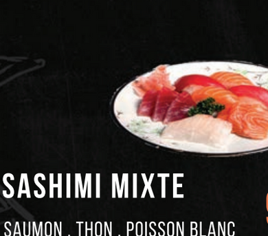 Sashimi mixte 4pc
