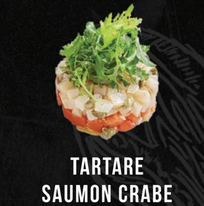 Tartare saumon crabe