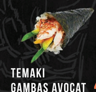 Temaki gambas avocat